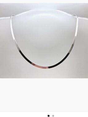 16” Elegant Two-Tone Herringbone Necklace - Silver color